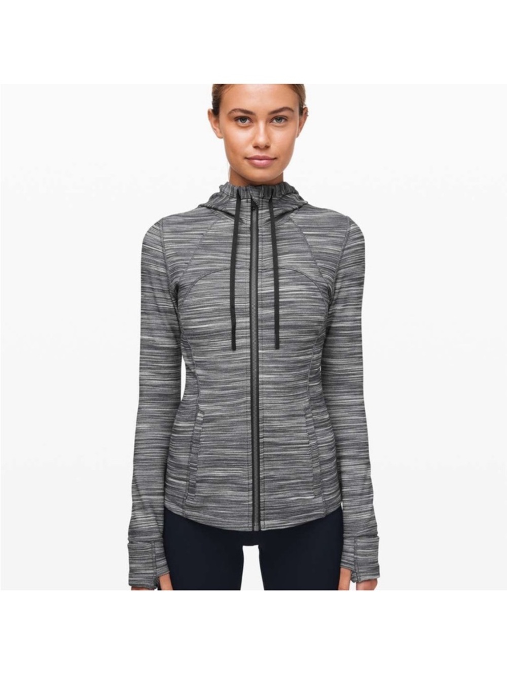 lululemon define Heather Gray Hooded Jacket - Nulu size 6 - Picture 4 of 6